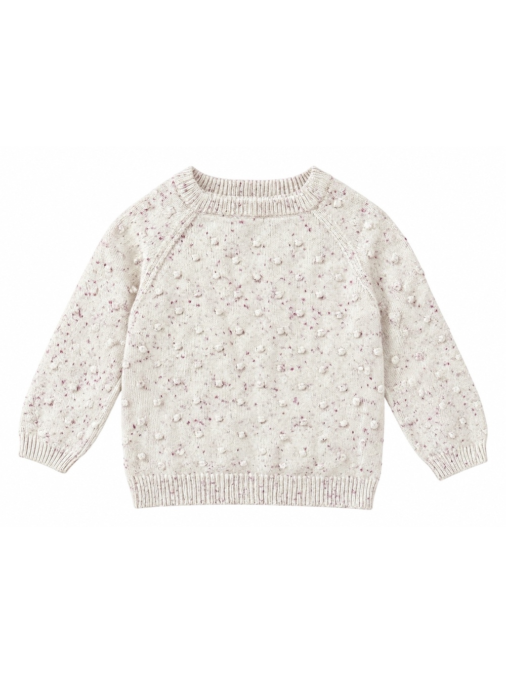 Jamie Kay Bubble Knit Sweater 6Y Cream Pink Speckled Bobble Girls Fall Winter
